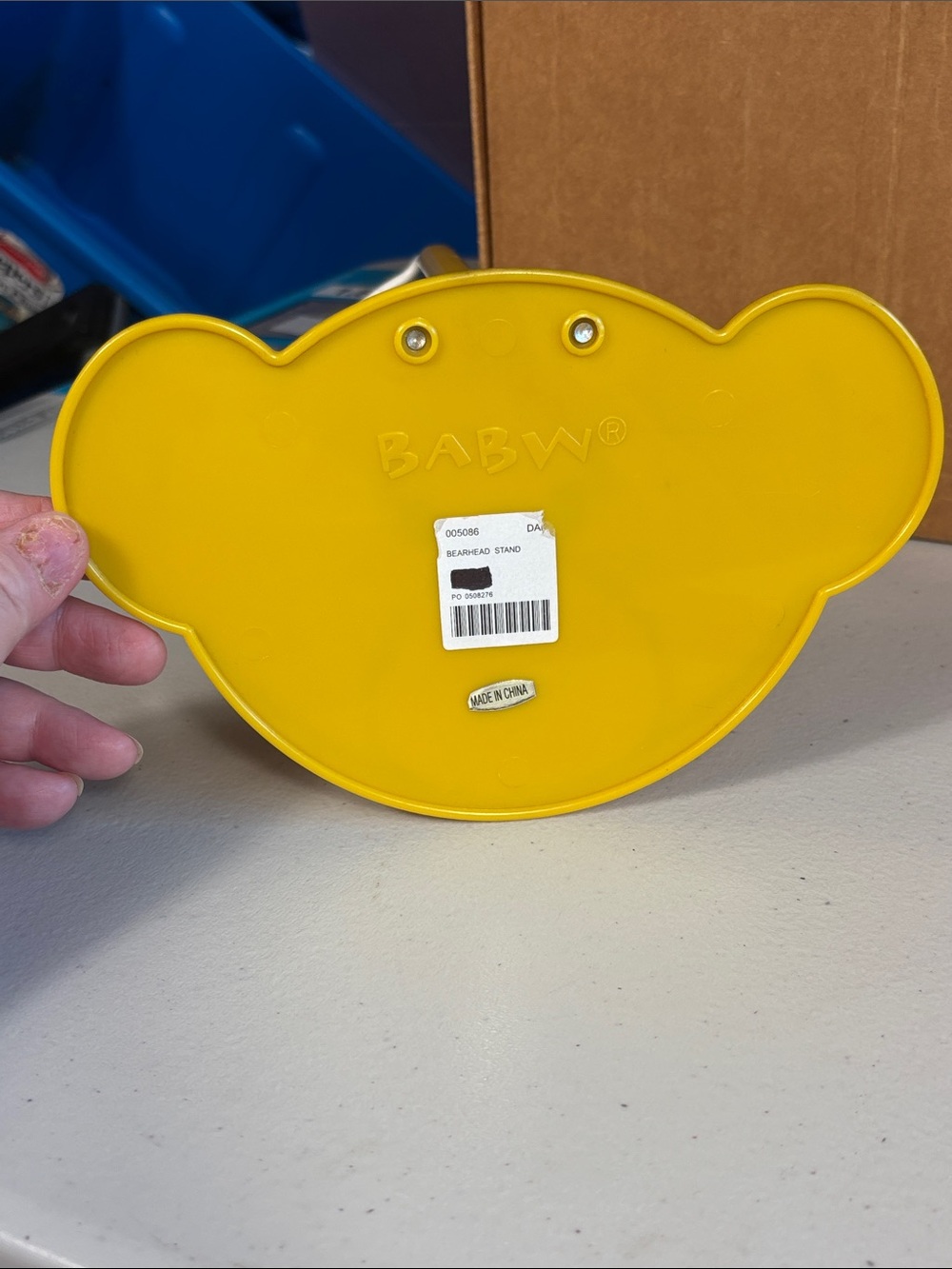 Vintage Build A Bear WorkShop Yellow Bear Face Display Stand Adjustable - Picture 11 of 12